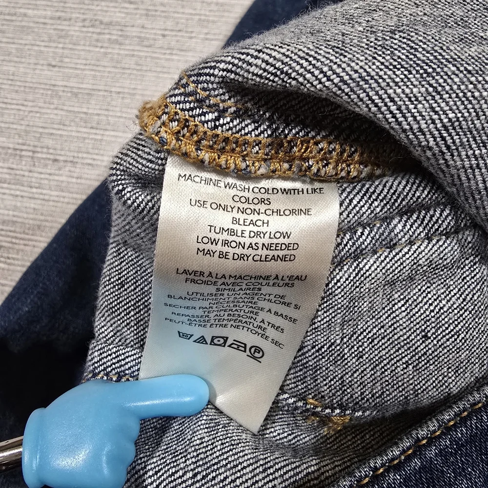 Pilcro High-Waist Cropped Wide-Leg Jeans in Dark Blue - Picture 7 of 10